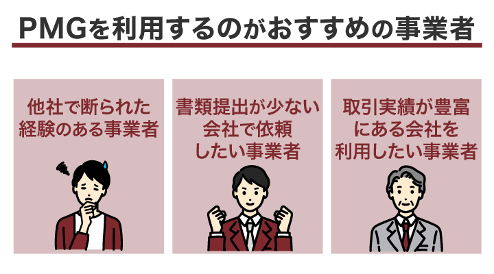 ファクタリングでPMGを利用するのがおすすめの事業者