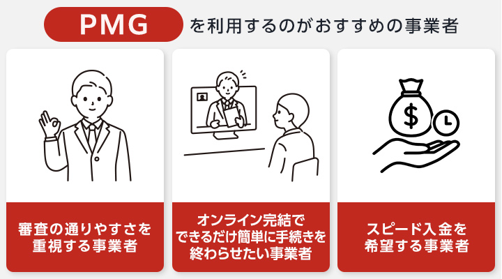 審査の甘さを基準にPMGを利用するのがおすすめの事業者
