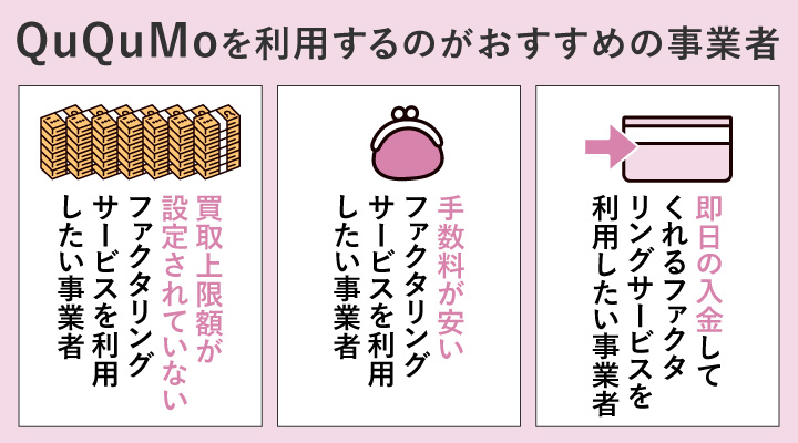 ququmoを利用するのがおすすめの事業者