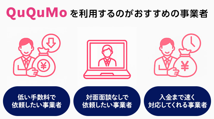 QuQuMoを利用するのがおすすめの事業者
