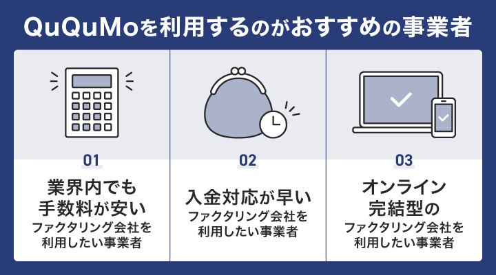 QuQuMoを利用するのがおすすめの事業者