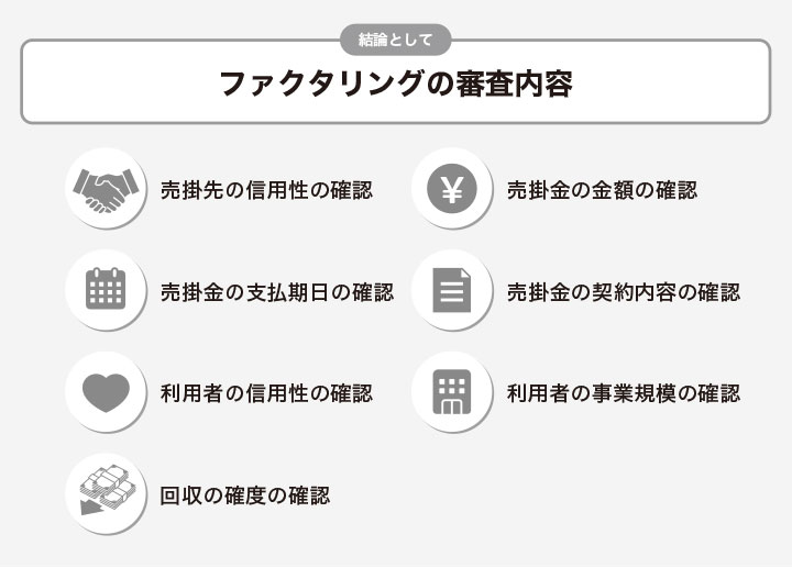 ファクタリングの審査内容