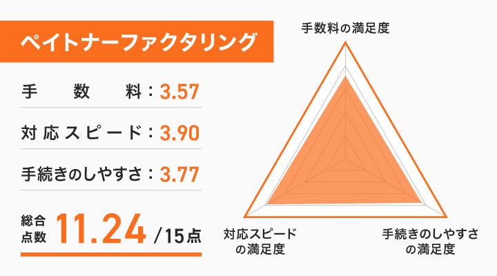 ペイトナーファクタリングのレーダーチャート