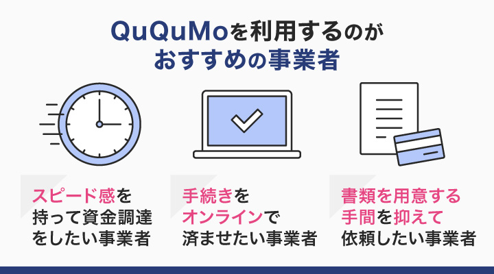 QuQuMoを利用するのがおすすめの事業者
