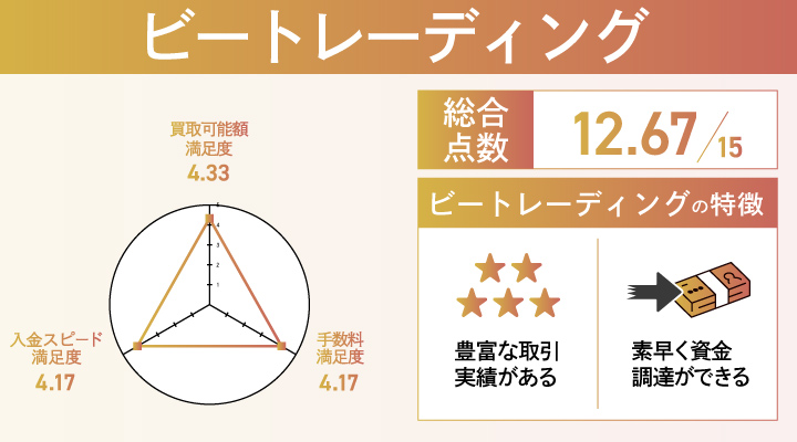 ビートレーディングのレーダーチャート