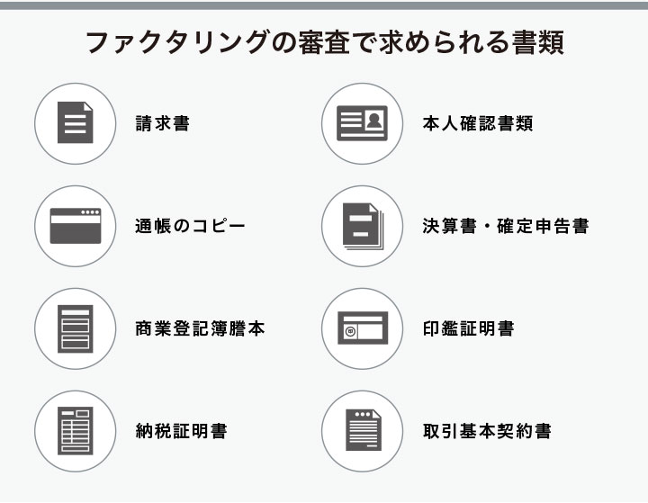 ファクタリングの審査で求められる書類