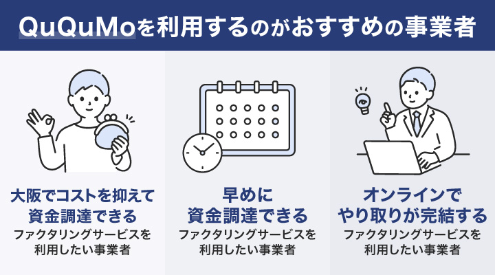 QuQuMoを利用するのがおすすめの事業者