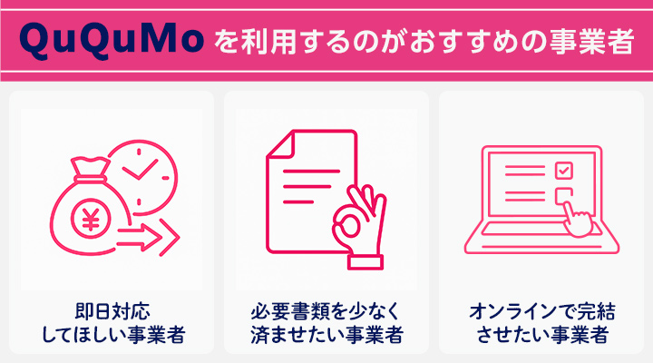 QuQuMoを利用するのがおすすめの事業者