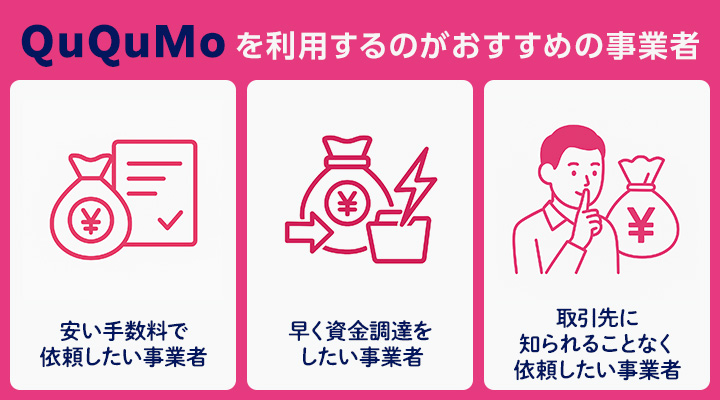 QuQuMoを利用するのがおすすめの事業者