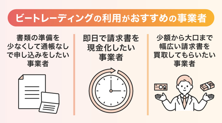 ビートレーディングを利用するのがおすすめの事業者