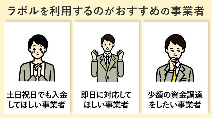 ラボルを利用するのがおすすめの事業者