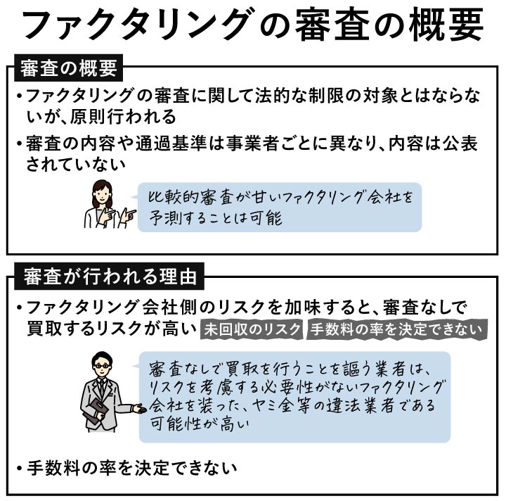 ファクタリングの審査の概要と行う理由
