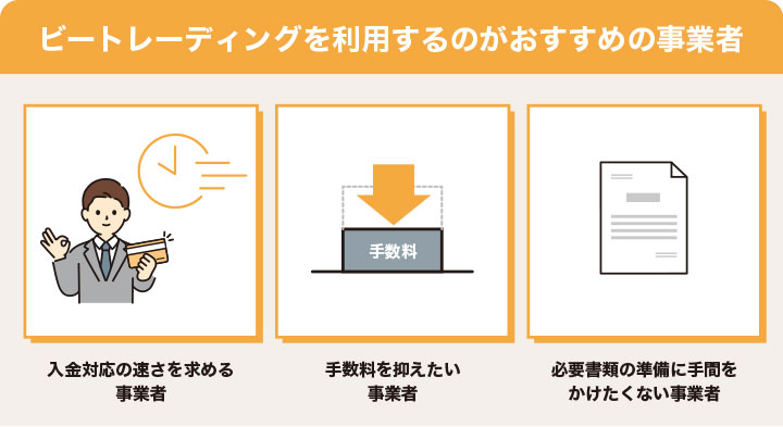 注文書ファクタリングでビートレーディングを利用するのがおすすめの事業者