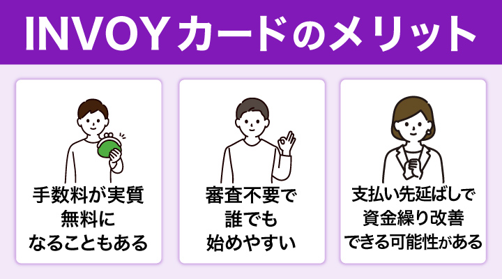 INVOYカードの請求書カード払いに関するメリット画像